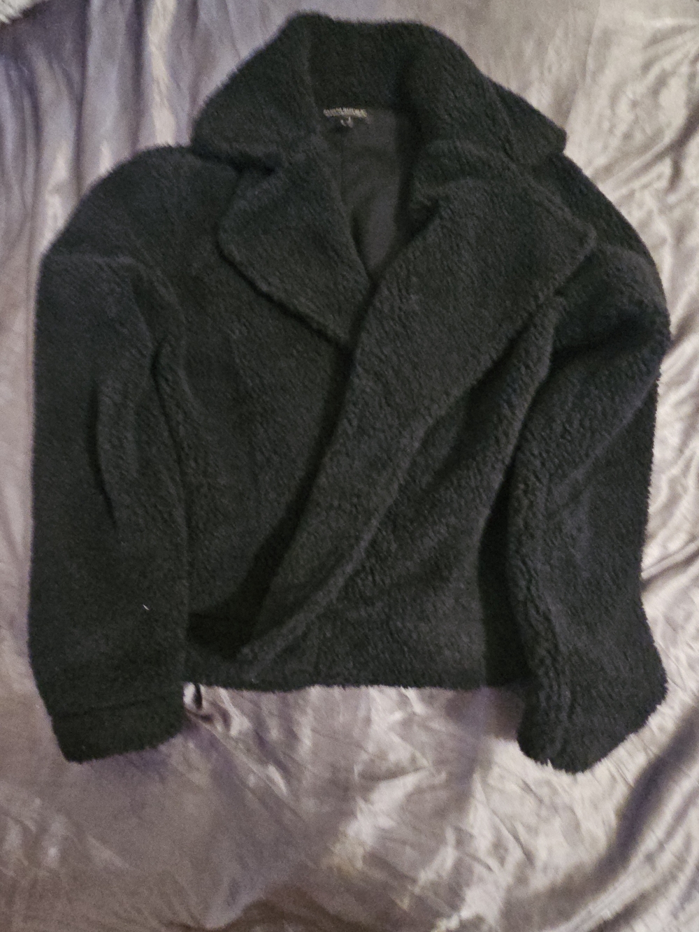 Banana Republic Black Teddy Faux-Sherpa Jacket
